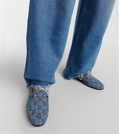 gucci denim loafer|Gucci jordaan loafer men.